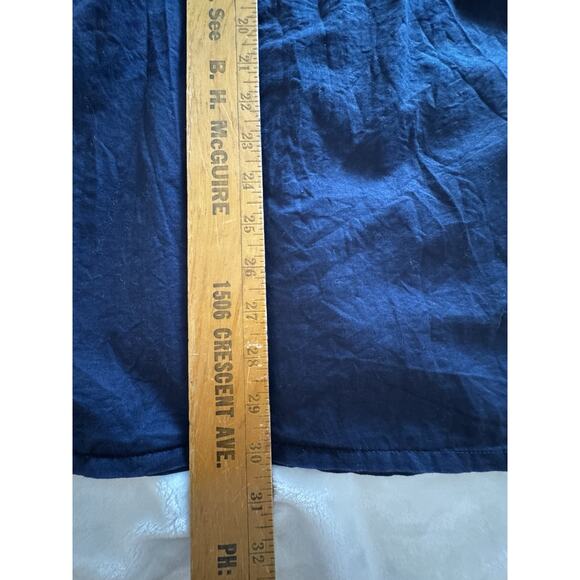 Lane Bryant Embroidered Navy White Blouse Top Sz 22-24 Boho Hippie Coverup - Picture 10 of 13